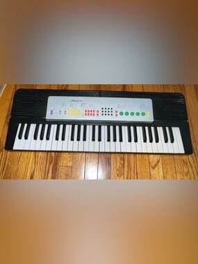 2000s Y2K Musical Fun Keytar Silver Prop - Non-Working / Battery Corrosion